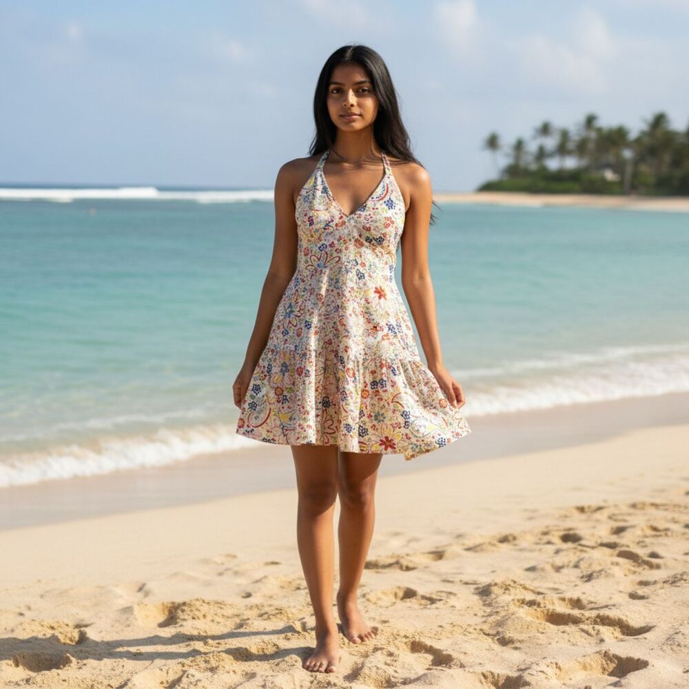 Flirty Mini Halter Sundress Size‎ Small - Cisos Design